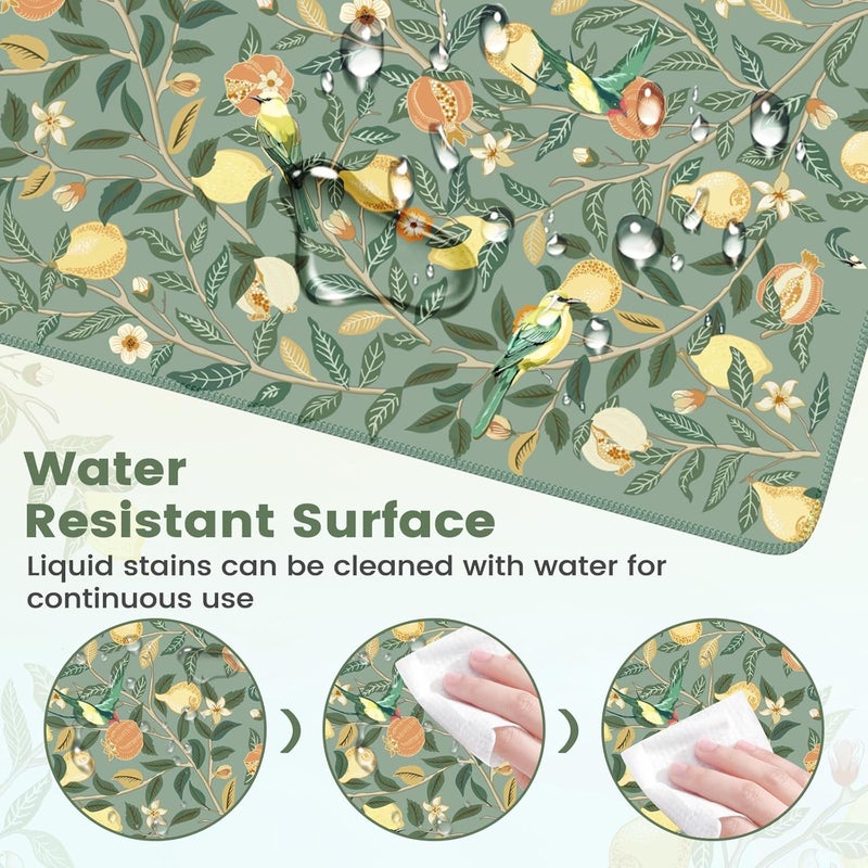 iCasso Large Mouse Pad - Non-Slip Desk Mat for Work & Gaming, Smooth Surface Keyboard Mousepad with Stitched Edges, Perfect for Office, Home, or PC Setup (Fits Keyboard & Mouse) (Green) - Image 5